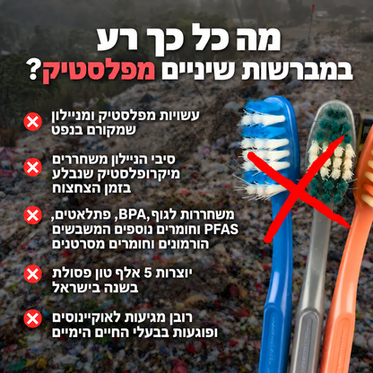 קדמון - מברשת שיניים ללא מיקרופלסטיקים
