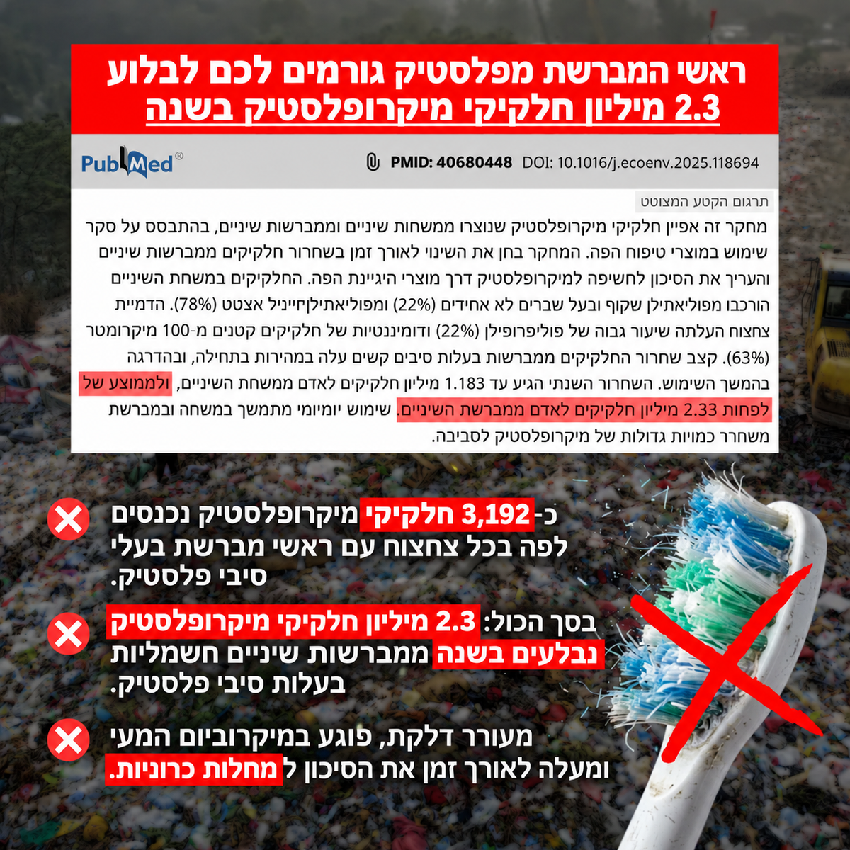 קדמון - מברשת שיניים ללא מיקרופלסטיקים